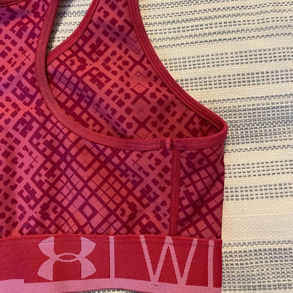 Under Armour I Will Racerback Sports Bra Pink Scoop Neck - Picture 4 of 7